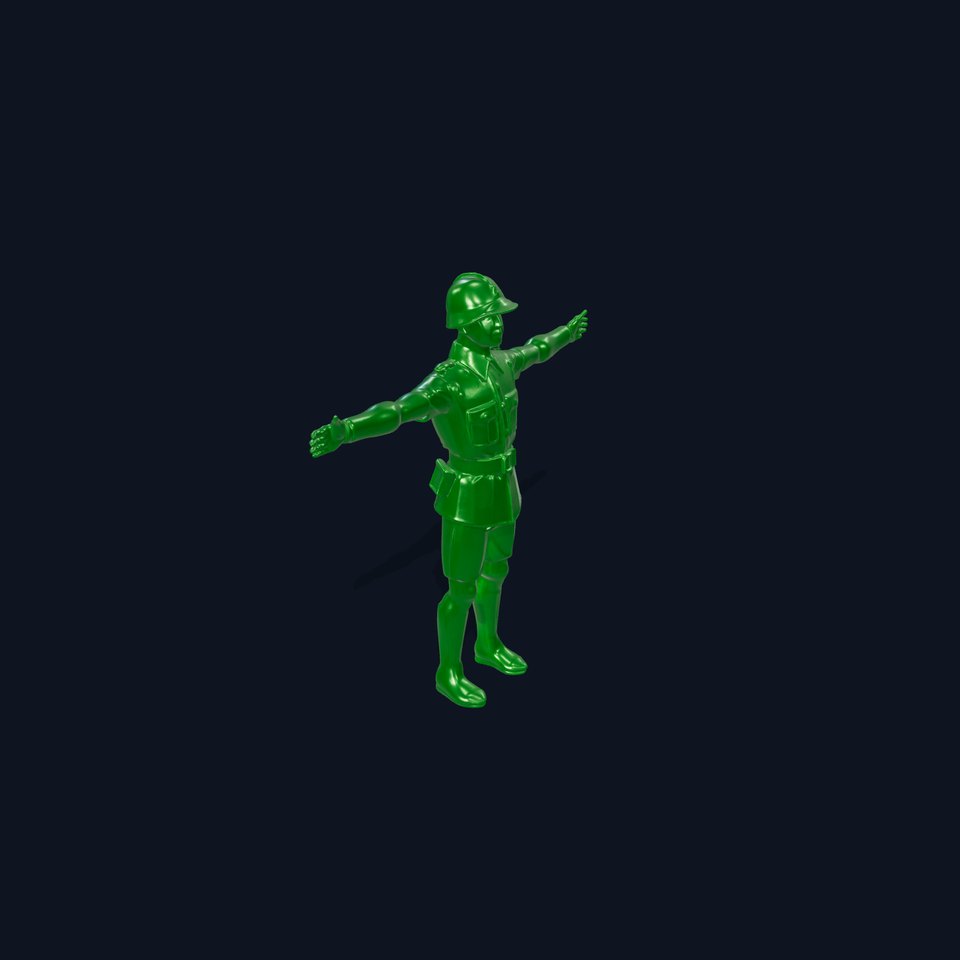 Green Soldier Figurine model pack